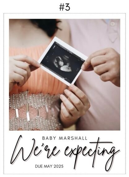 Pregnancy Announcement! - Custom Magnet Polaroid Style - Image 7